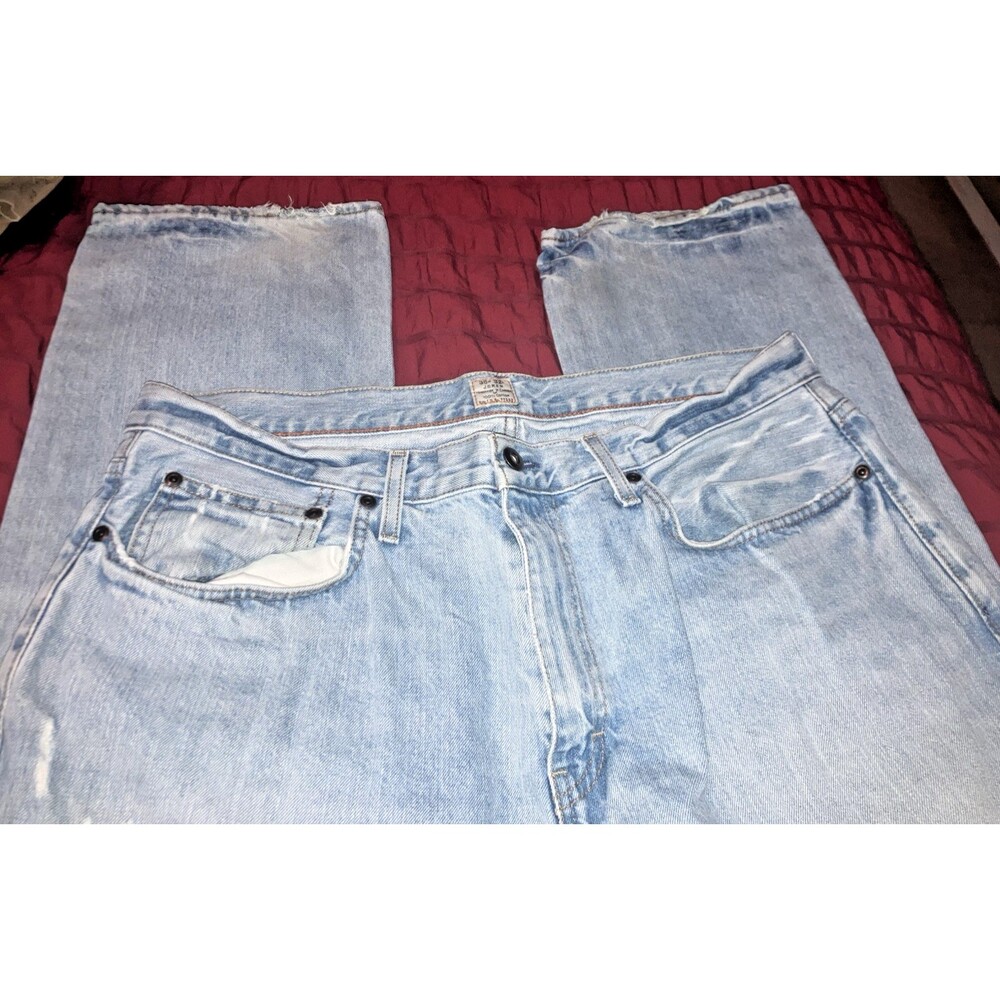 J crew Jeans Mens 36x32 Blue 770 Straight Leg Slight Taper